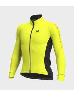 Maglia invernale ciclismo ALE' SOLID FONDO giallo fluo 2022