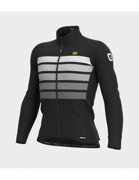 Maglia invernale ciclismo ALE' PR-R SOMBRA WOOL THERMO nero-grigio 2022